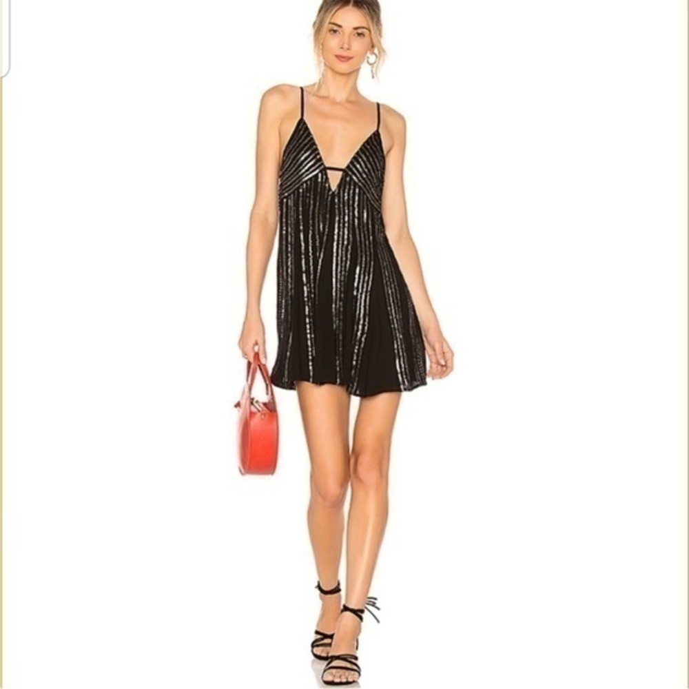 Free People Here She Is Embellished Mini Open Low Back